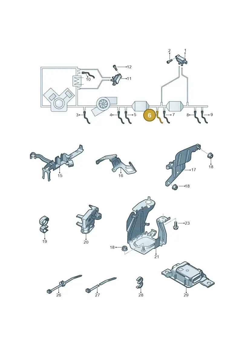 4M0906088AM — Audi Q8 Quattro 3,0 (2018-) diagram 429906100, position 6