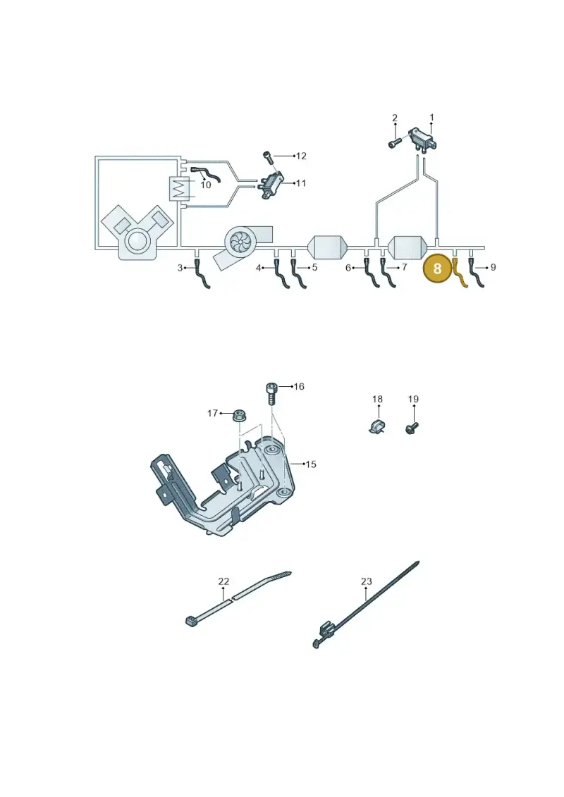 4M0906088AN — Audi A7 Sportback (2018-2025) diagram 435906010, position 8