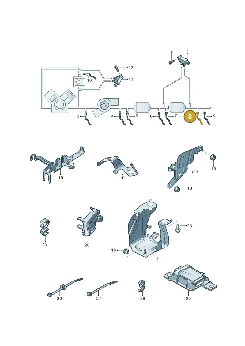 4M0906088AN — Audi Q8 (2018-2025) diagram 429906100, position 8