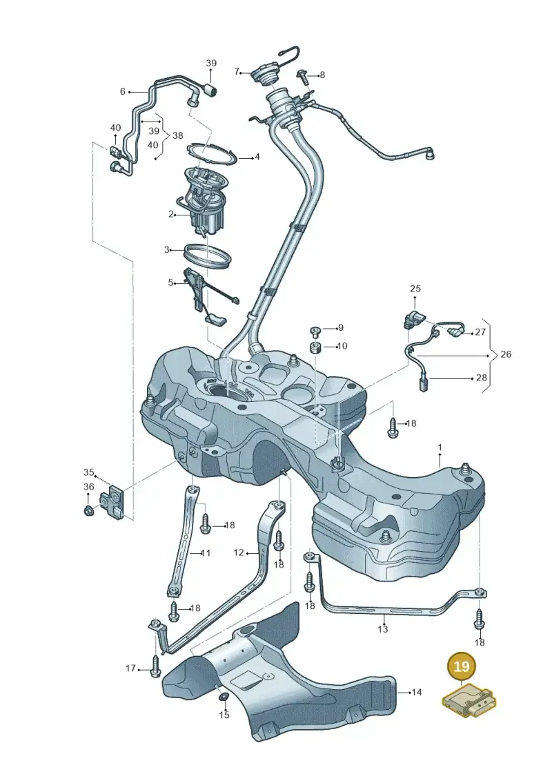 4M0906093N — Audi RS4 Avant (2017-2025) diagram 847201200, position 19