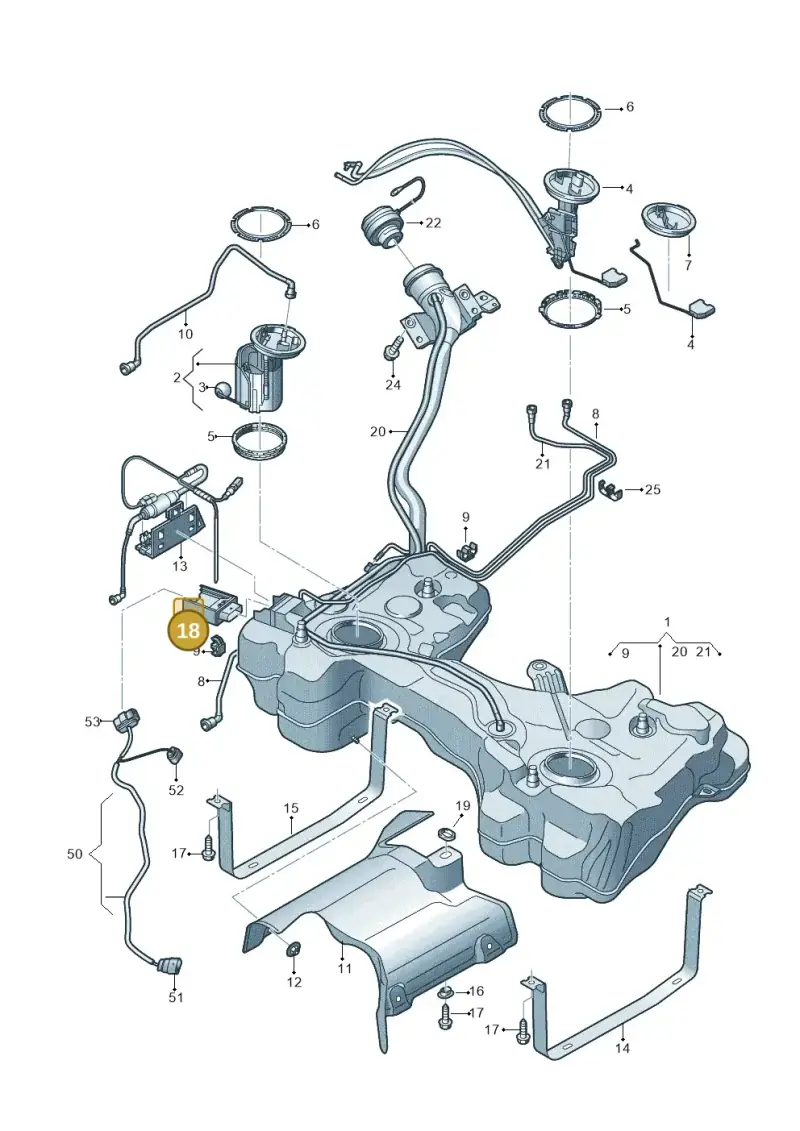 4M0906093N — Audi RS3 Limousine (2017-2020) diagram 853201150, position 18
