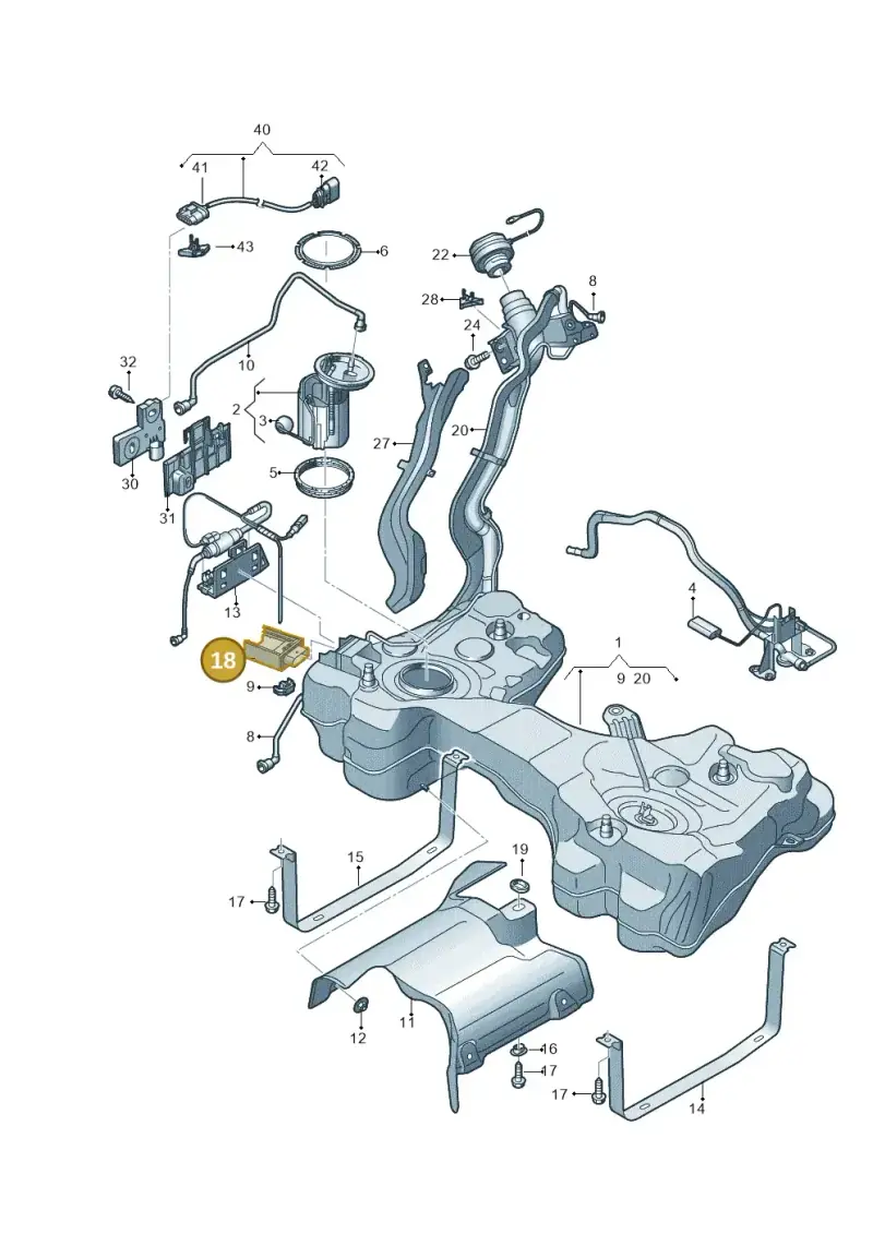 4M0906093N — Audi RS3 Limousine (2017-2020) diagram 853201200, position 18