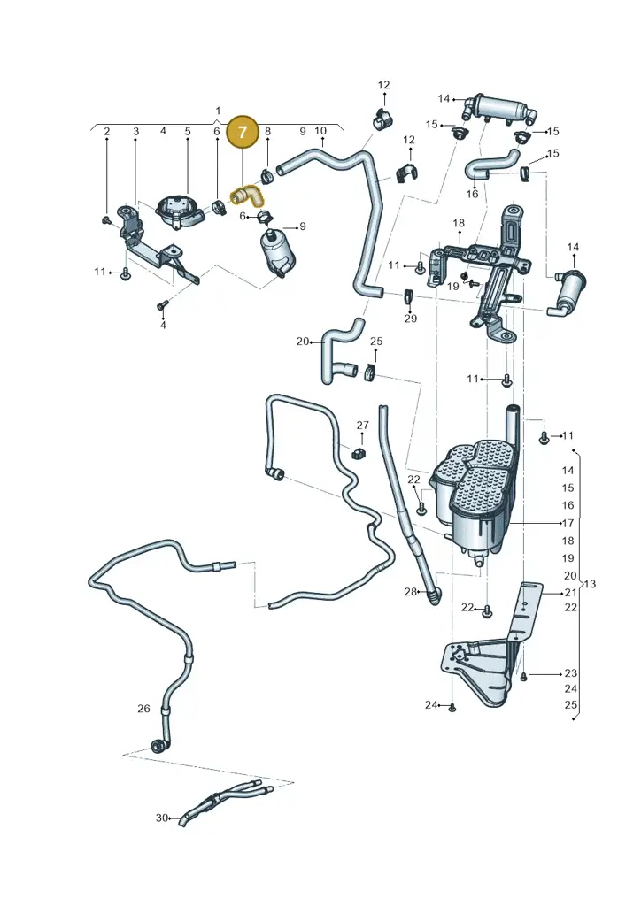 4M0906272J — Audi Q7 qu. 3.0 TDI (2015-2019) diagram 819201700, position 7