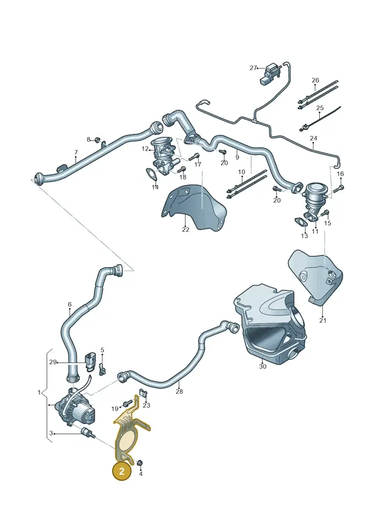 4M0906617J — Audi Q7 qu. 3.0 TDI (2015-2019) diagram 724131400, position 2