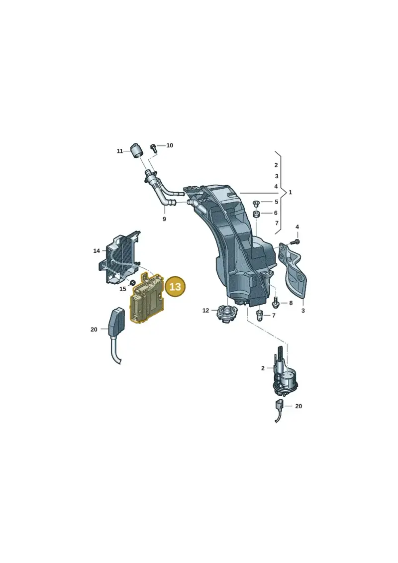 4M0907355D — Audi Q8 Quattro 3,0 (2018-) diagram 859201401, position 13