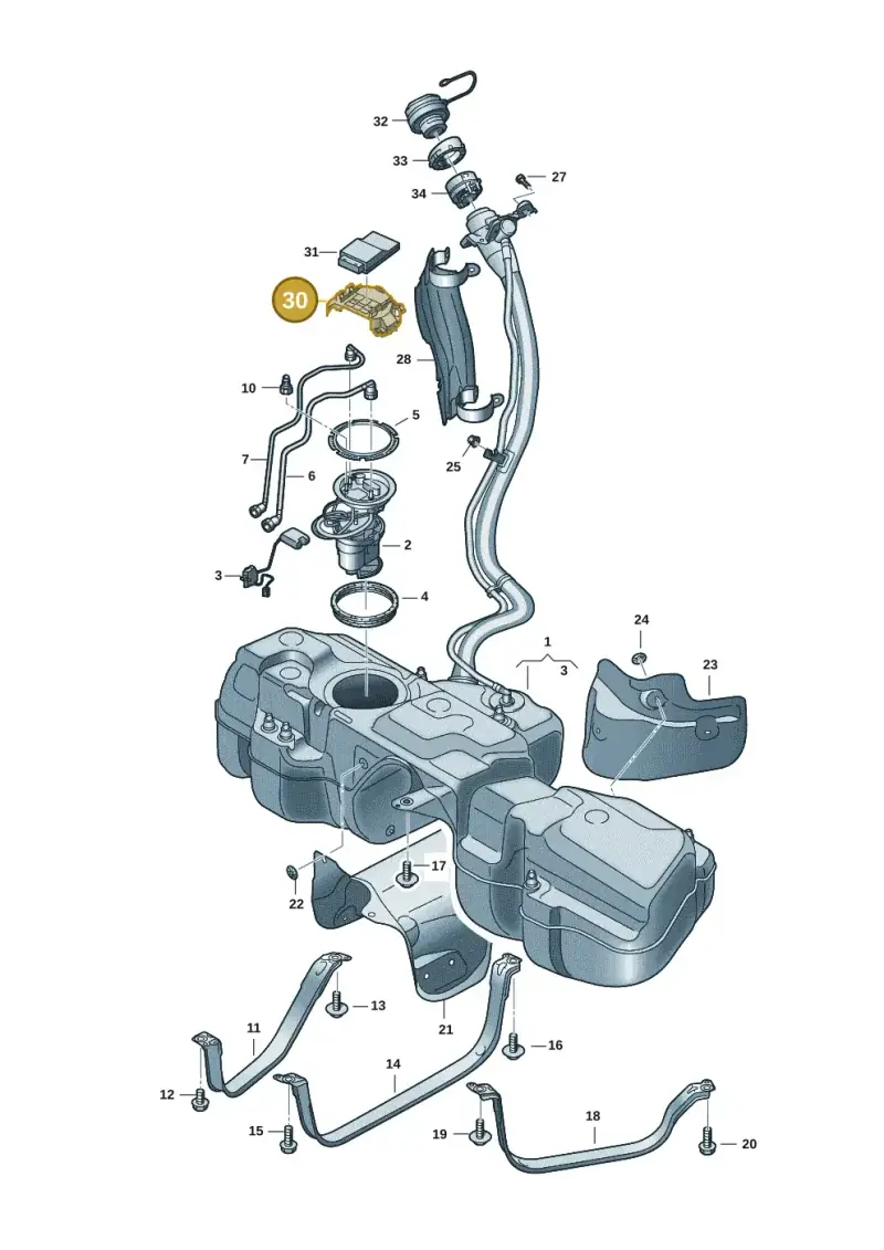 4M0907731 — Audi Q7 qu. 3.0 TDI (2015-2019) diagram 859201008, position 30