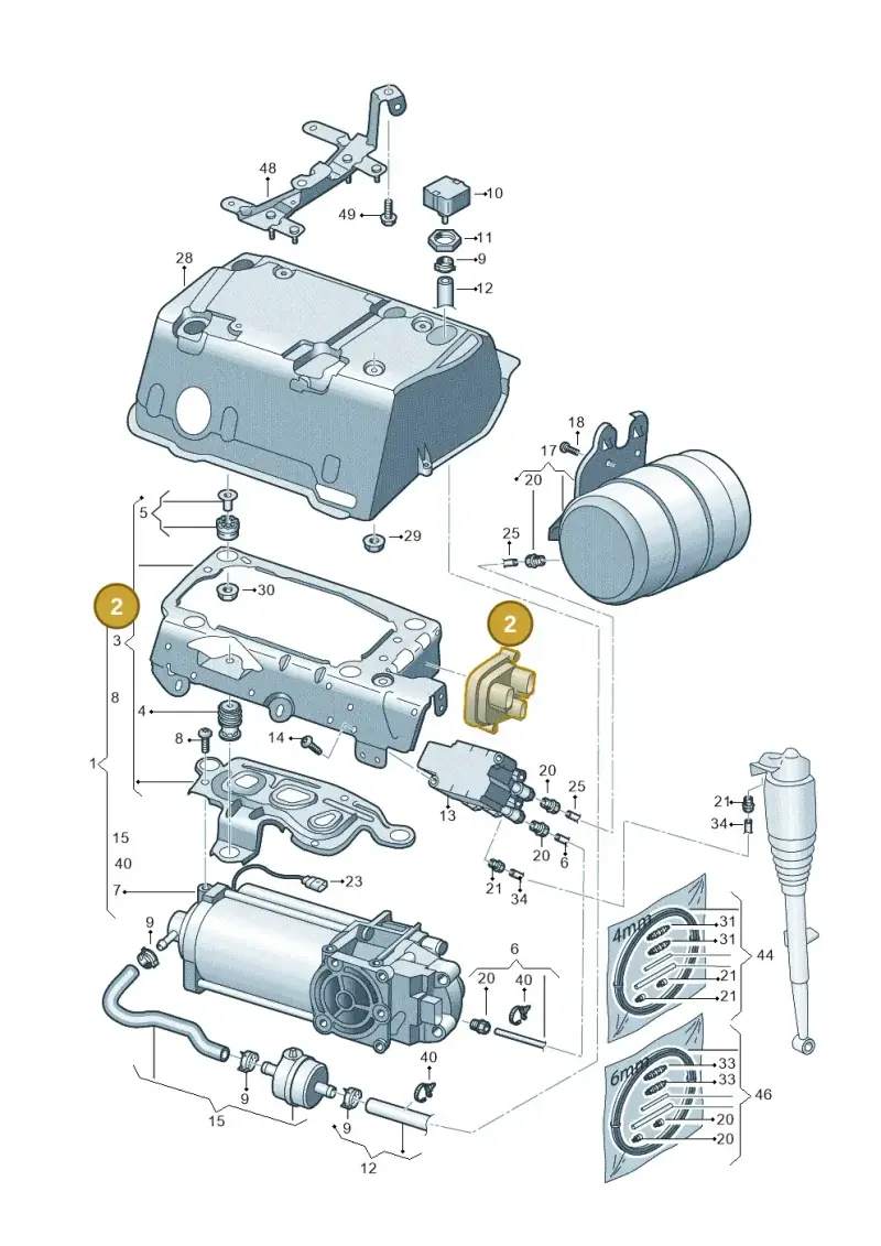 4M0907778 — Audi A8L (2017-2022) diagram 838616300, position 2