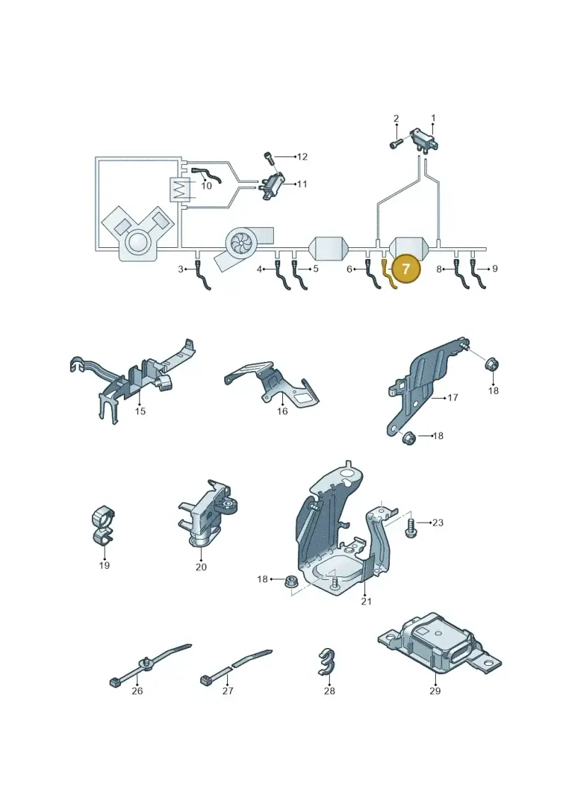 4M0907807BE — Audi Q8 (2018-2025) diagram 429906100, position 7