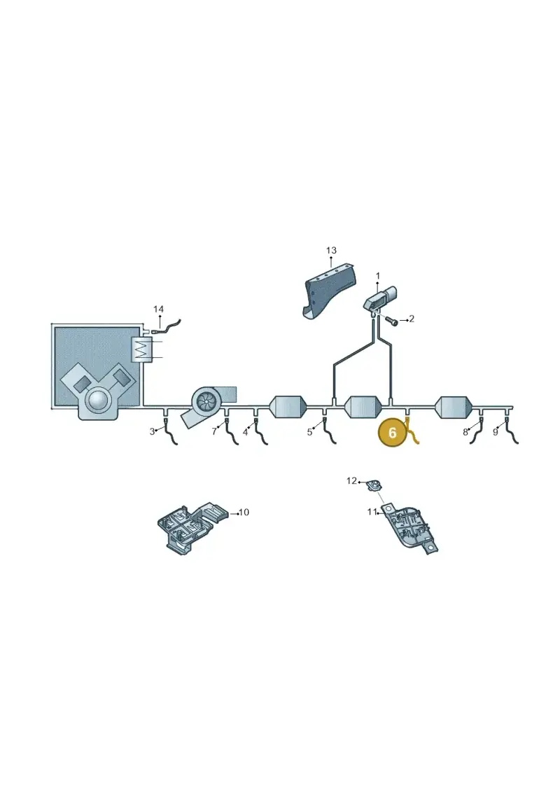 4M0907807BE — Volkswagen Touareg (2017-2025) diagram 780906150, position 6