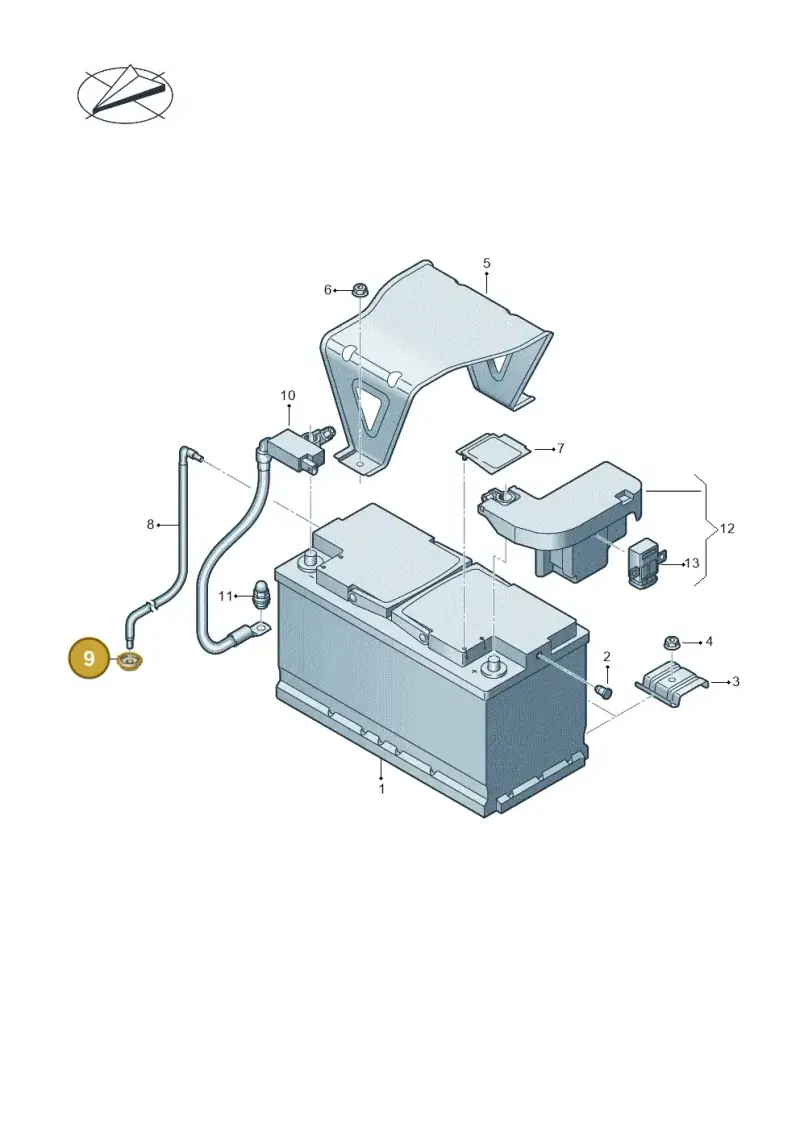4M0915143 — Audi A3 Sportback (2019-2021) diagram 596915010, position 9