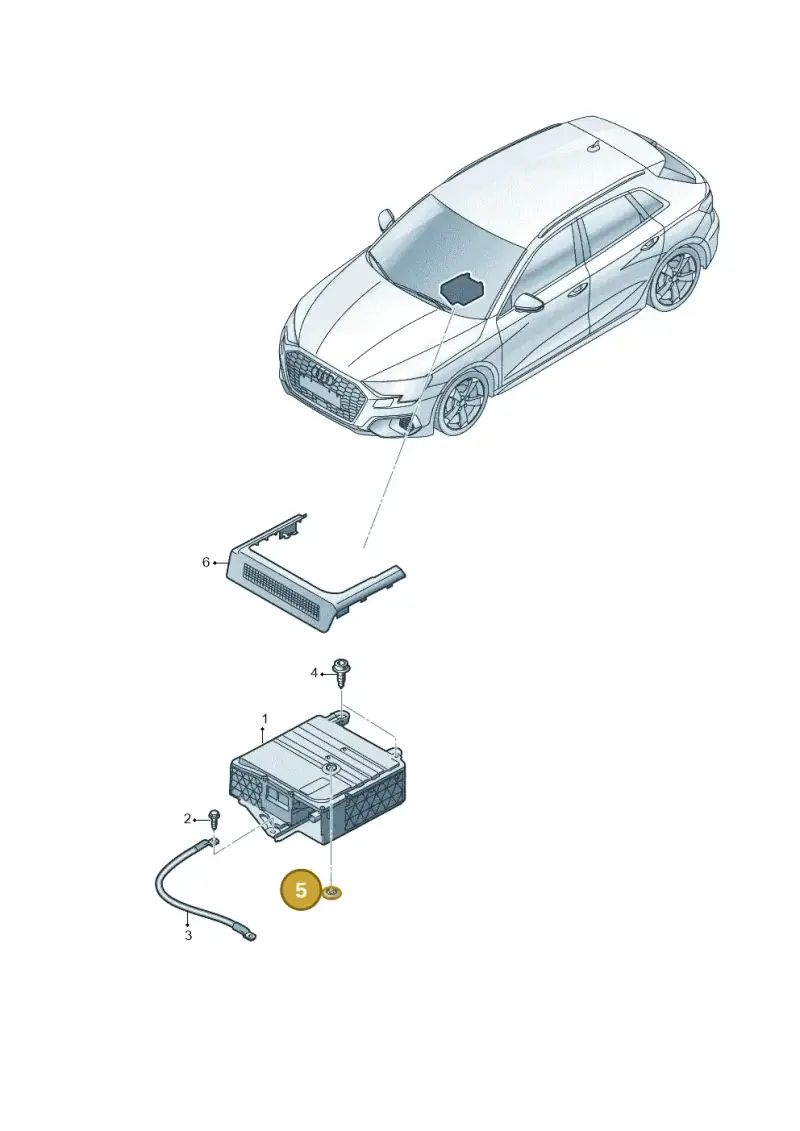 4M0915143 — Audi A3 Sportback (2019-2021) diagram 596915020, position 5