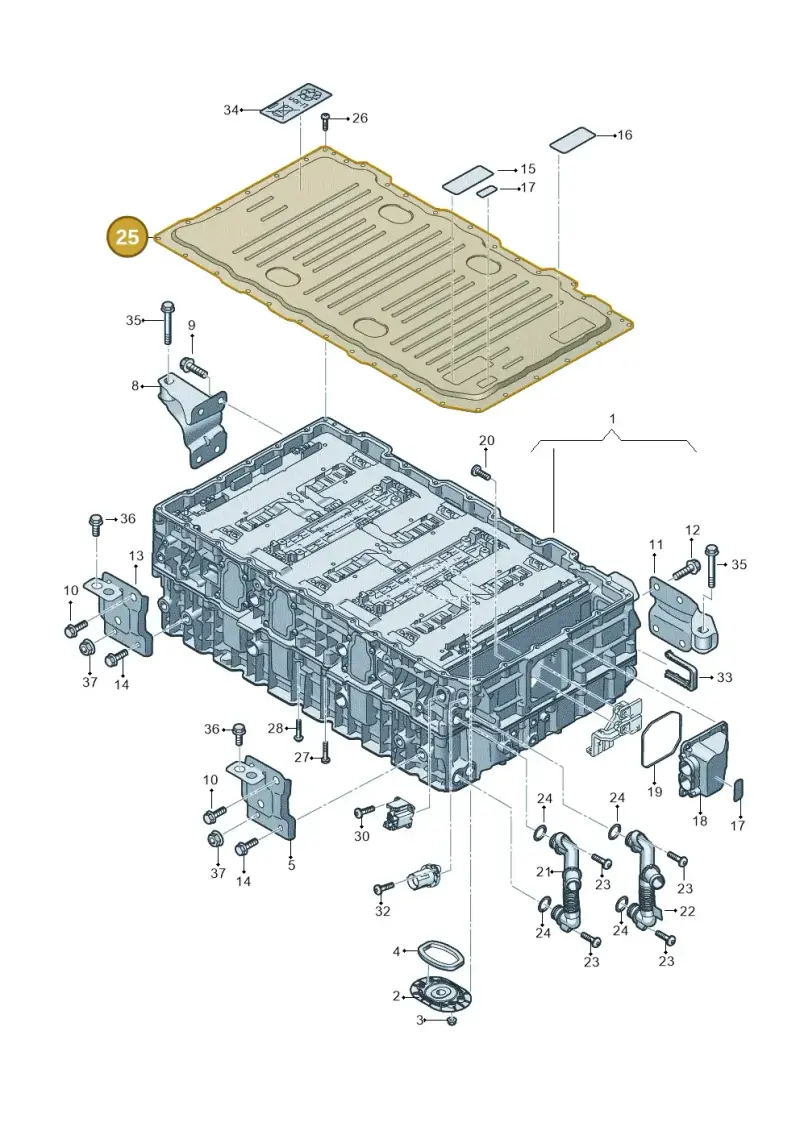 4M0915431B — Audi Q8 (2018-2025) diagram 429915500, position 25
