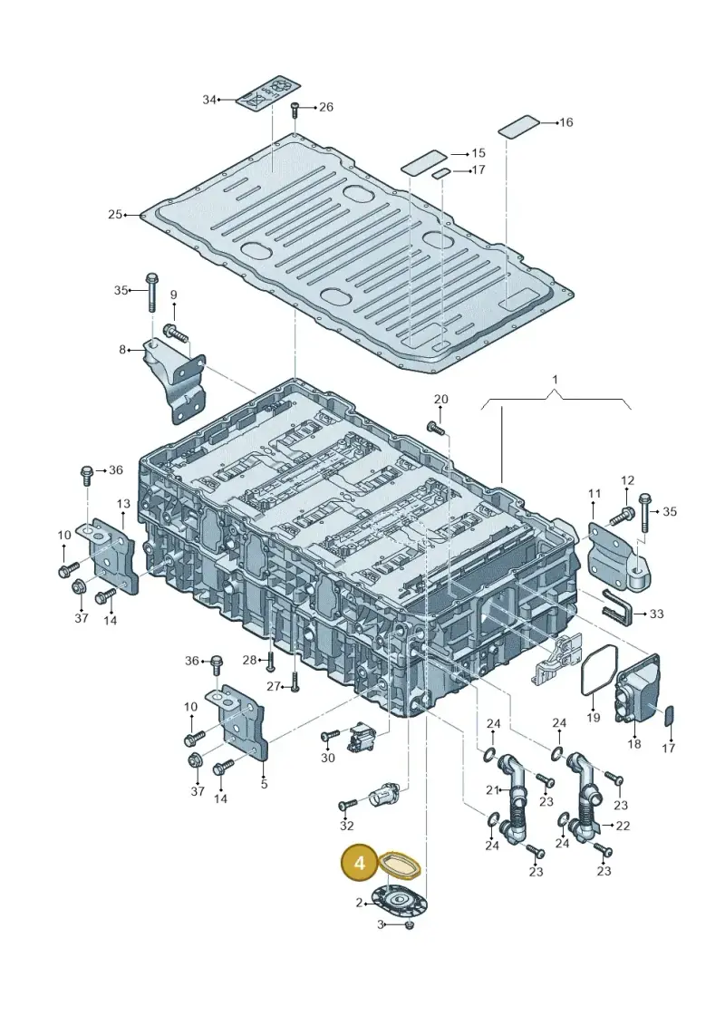 4M0915434B — Audi Q8 (2018-2025) diagram 429915500, position 4