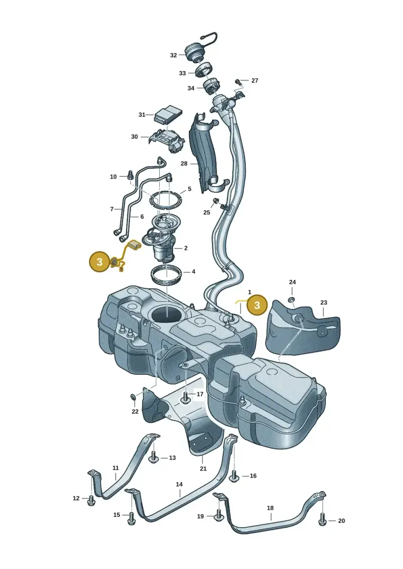 4M0919047 — Audi Q7 qu. 3.0 TDI (2015-2019) diagram 859201008, position 3