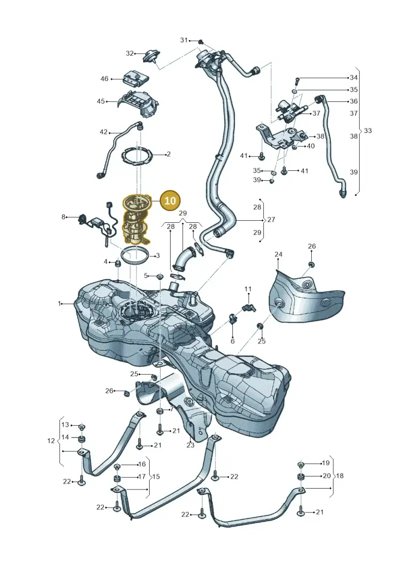 4M0919087BR — Audi Q8 (2018-2025) diagram 429201200, position 10