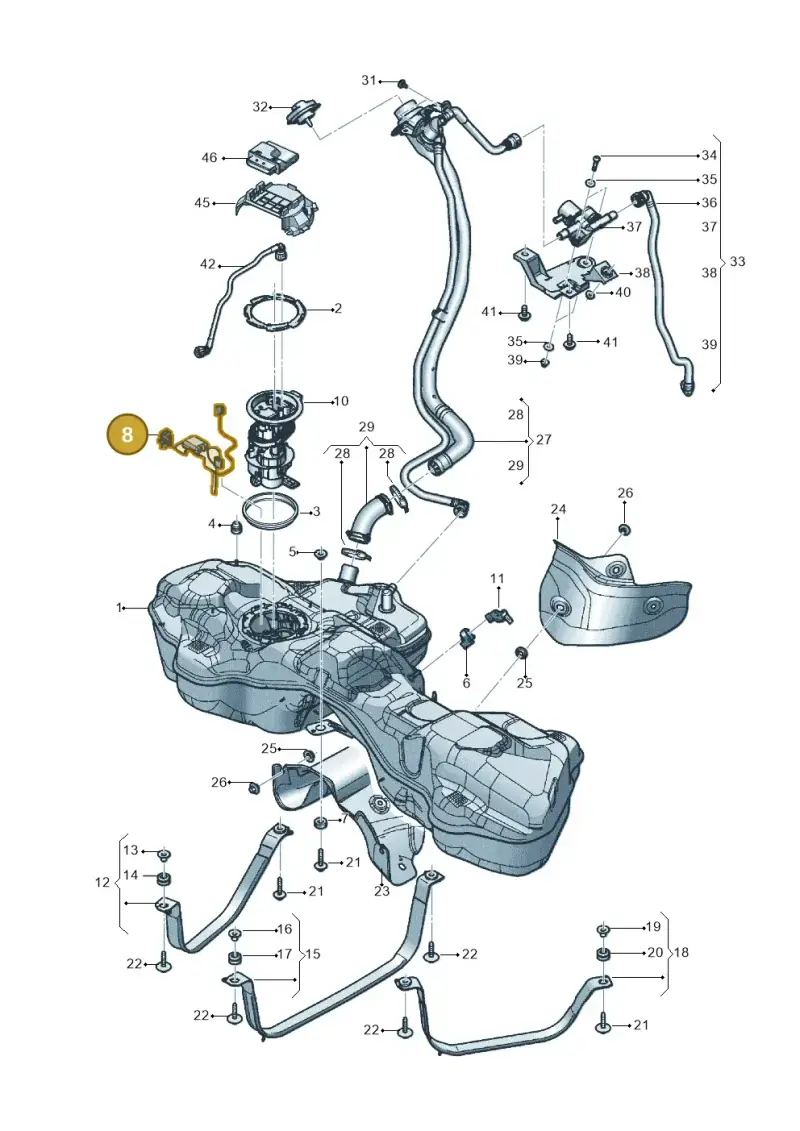 4M0919671C — Audi Q7 qu. 3.0 TDI (2015-2019) diagram 429201200, position 8