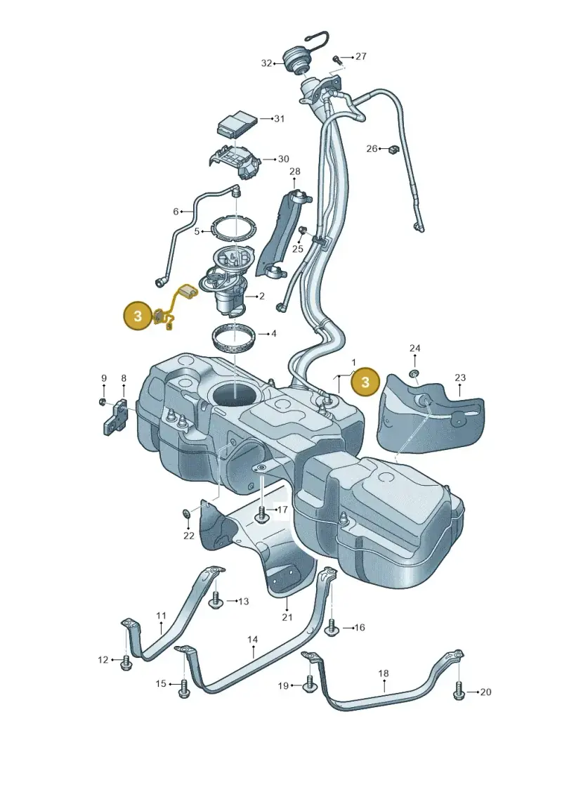 4M0919671C — Audi Q7 qu. 3.0 TDI (2015-2019) diagram 859201011, position 3