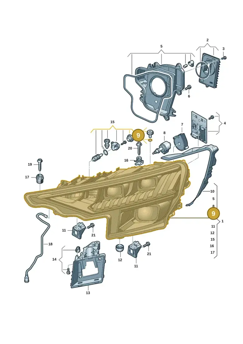 4M0941141 — Audi RS Q8 (2019-2025) diagram 429941005, position 9