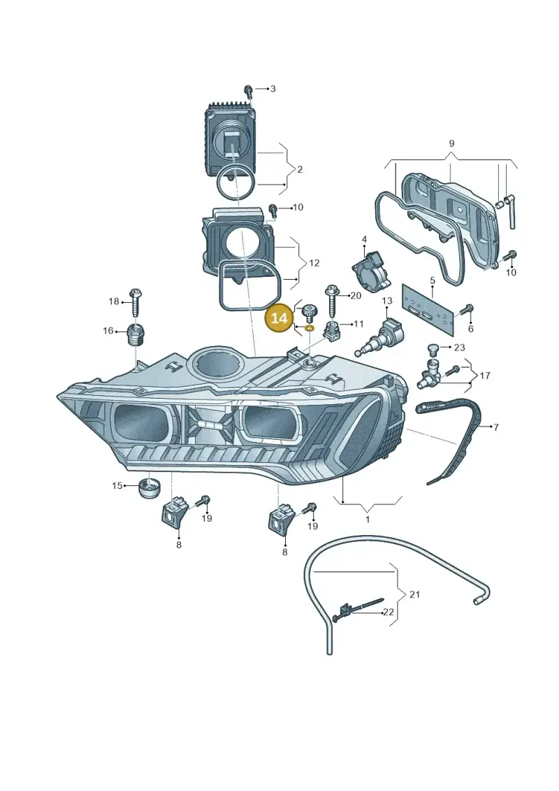 4M0941141 — Audi Q7 (2015-2025) diagram 859941012, position 14