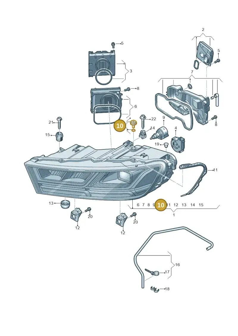 4M0941141 — Audi Q7 (2015-2025) diagram 859941050, position 10