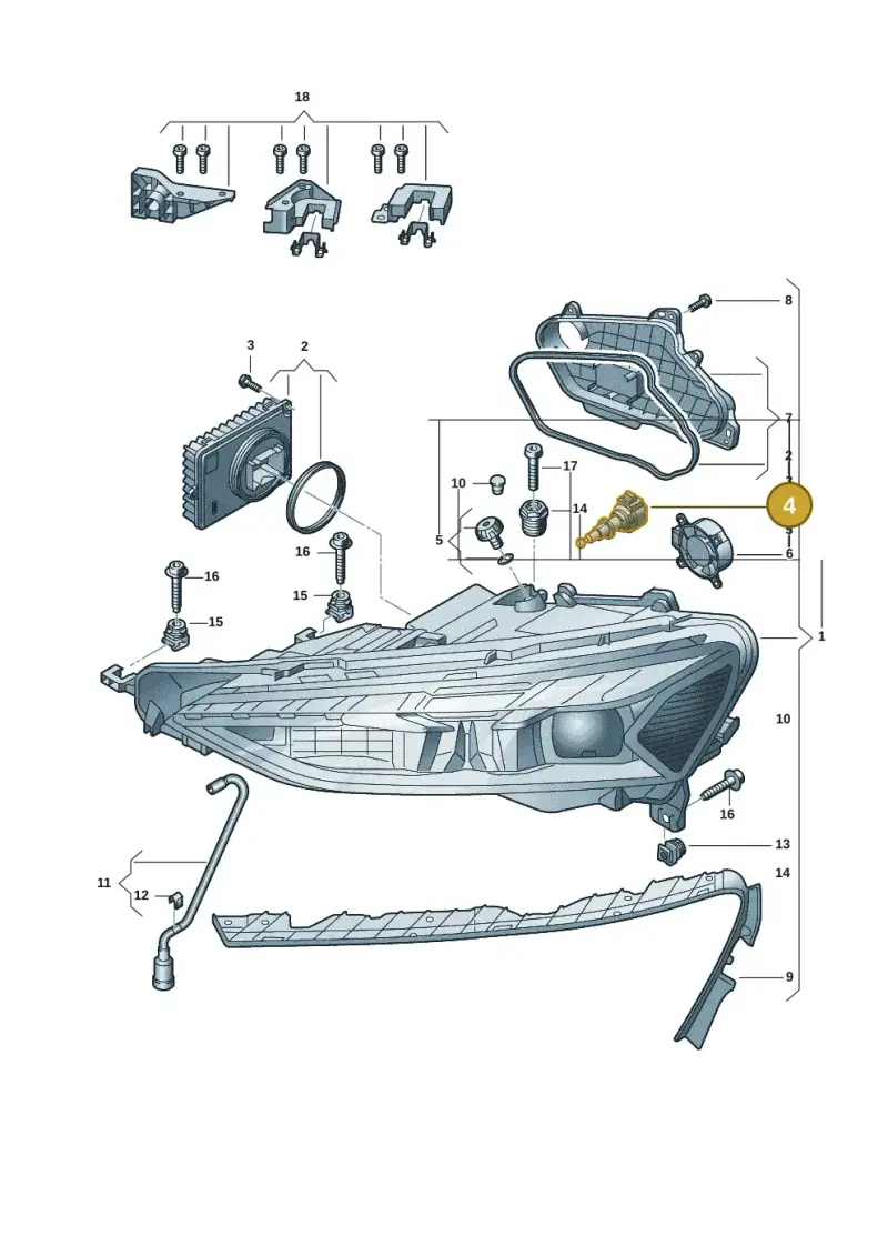 4M0941295 — Audi RS e-tron GT (2020-2020) diagram 4j1941000, position 4