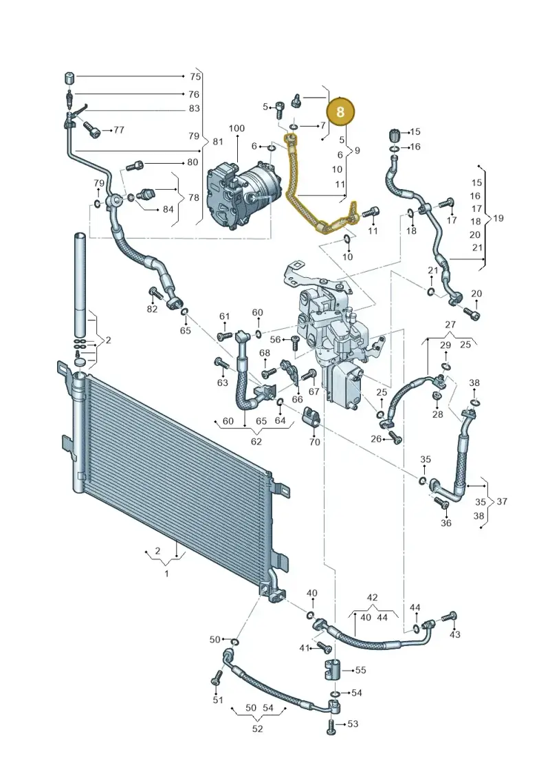 4M0959603J — Audi A6 2.0 (2018-) diagram 435260700, position 8
