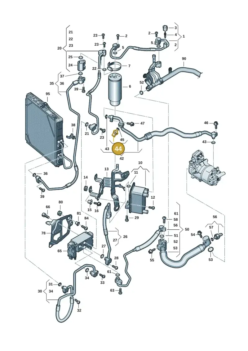4M0959603J — Audi RS e-tron GT (2020-2020) diagram 4j1260712, position 44