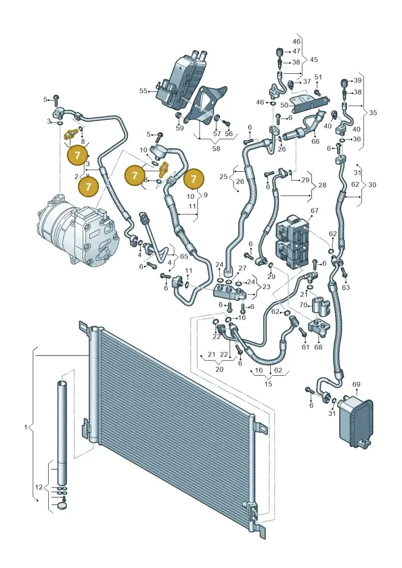 4M0959603J — Audi Q8 e-tron (2018-2020) diagram 586260700, position 7