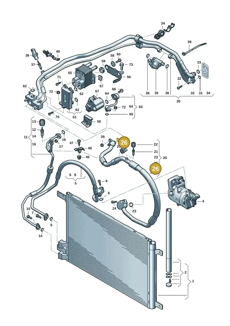 4M0959603J — Audi A3 Sportback (2019-2021) diagram 596260702, position 26