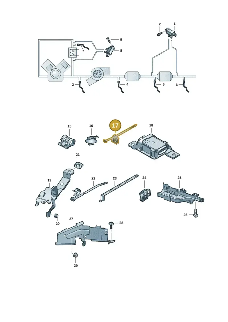 4M0971838A — Audi A8 (2017-2025) diagram 838906011, position 17