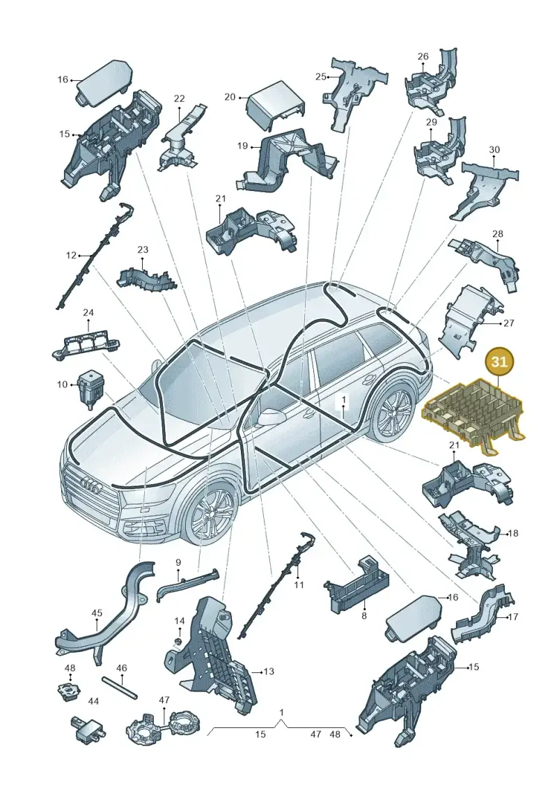 4M0971845 — Audi Q7 qu. 3.0 TDI (2015-2019) diagram 859971080, position 31