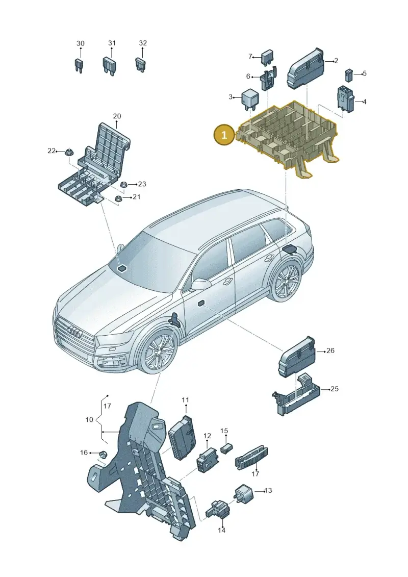 4M0971845BD — Audi Q7 (2015-2025) diagram 859937000, position 1