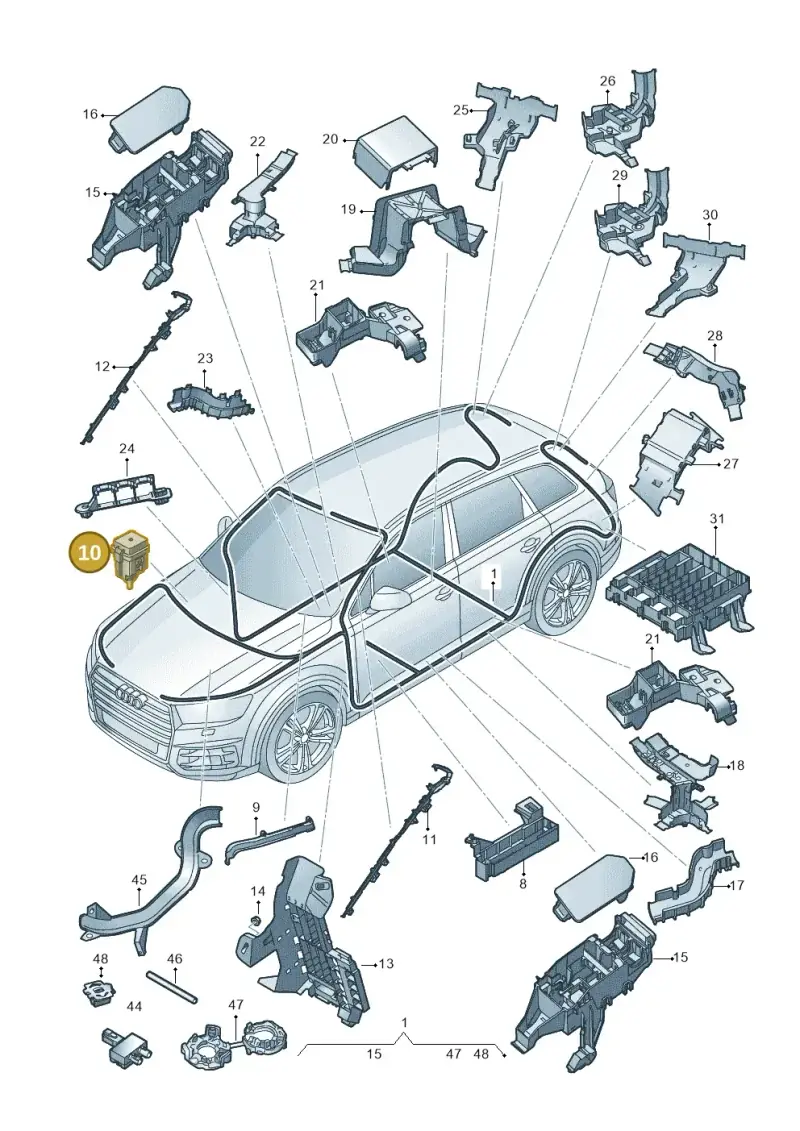 4M0971845DA — Audi Q7 (2015-2025) diagram 859971080, position 10