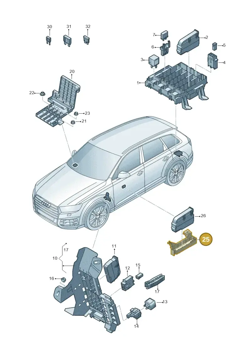 4M0971845N — Audi Q7 qu. 3.0 TDI (2015-2019) diagram 859937000, position 25