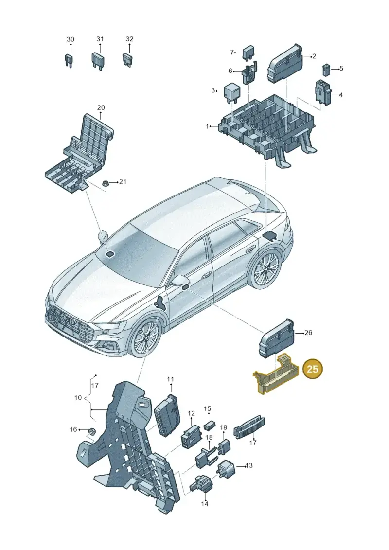 4M0971845N — Audi RS Q8 Quattro (2019-) diagram 429937000, position 25