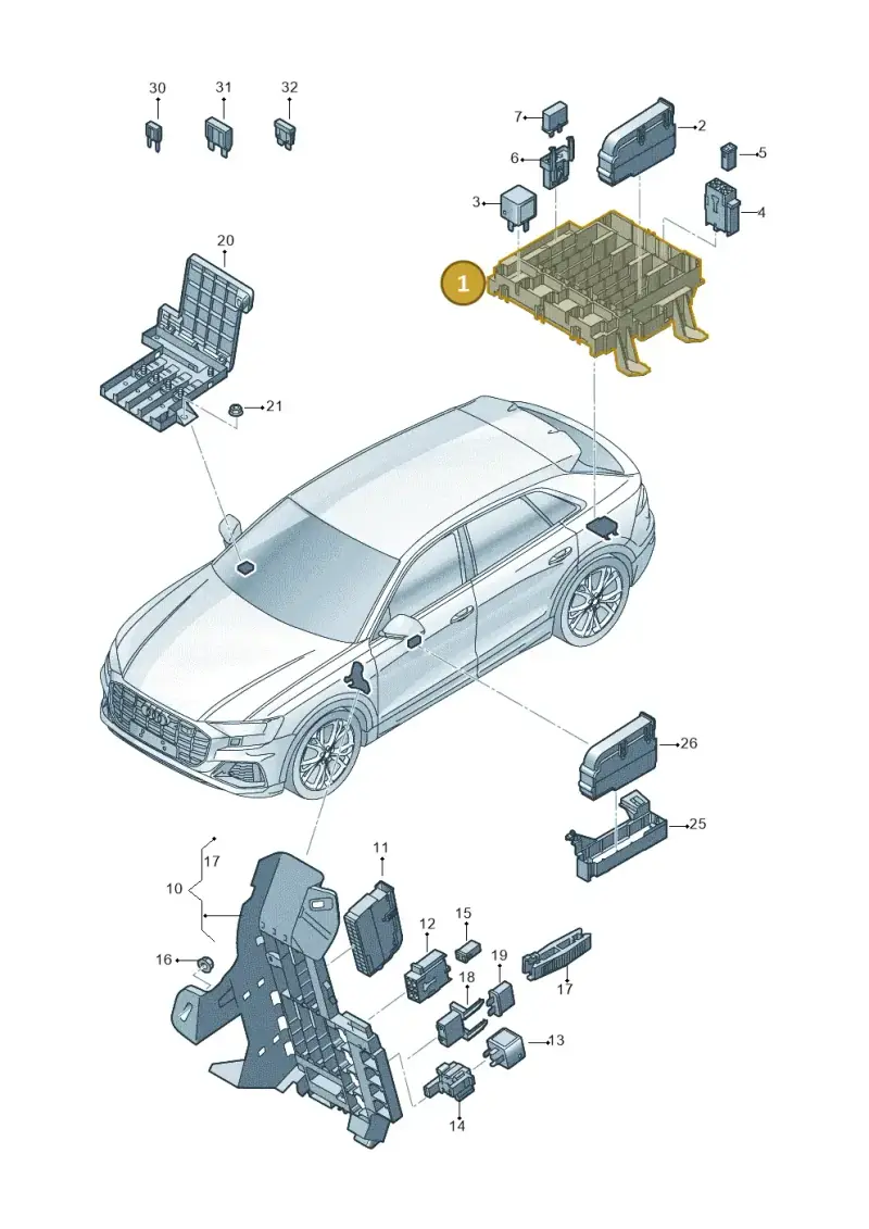 4M0971845 — Audi RS Q8 Quattro (2019-) diagram 429937000, position 1