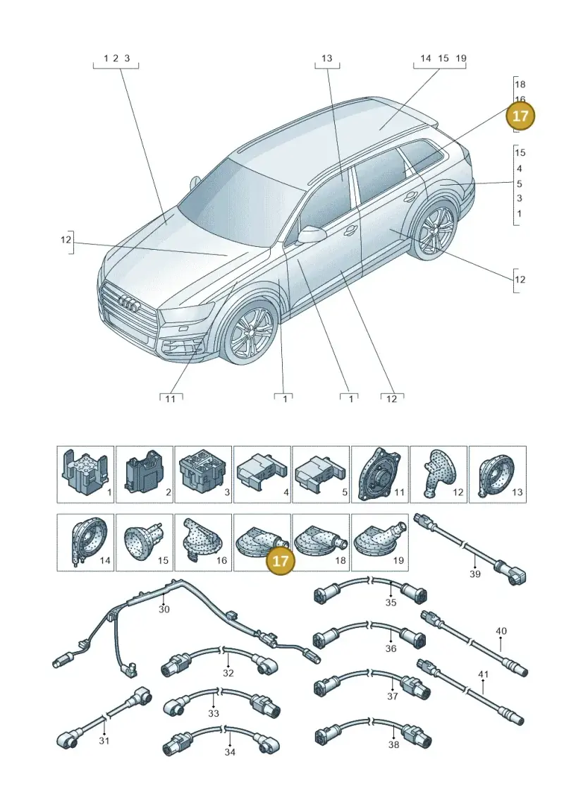 4M0971871Q — Audi Q7 (2015-2025) diagram 859971780, position 17