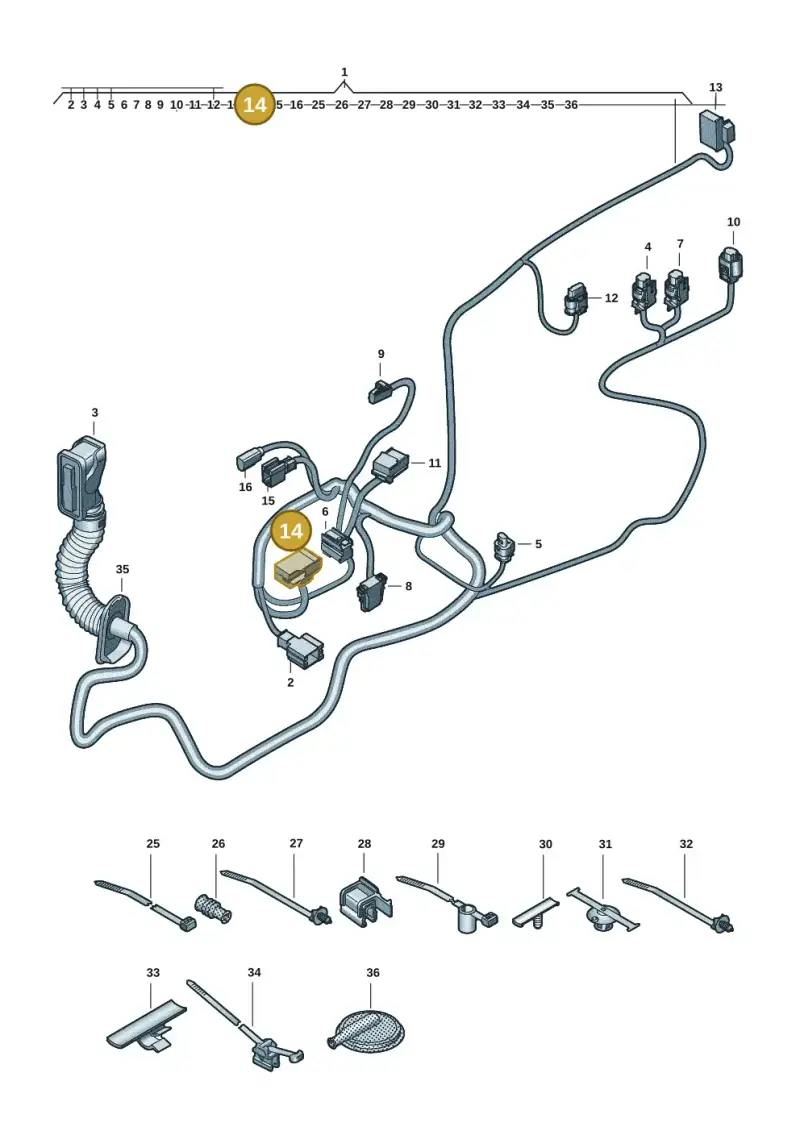 4M0971975 — Audi A5 Limo 2.0 (2024-) diagram 8wk972330, position 14