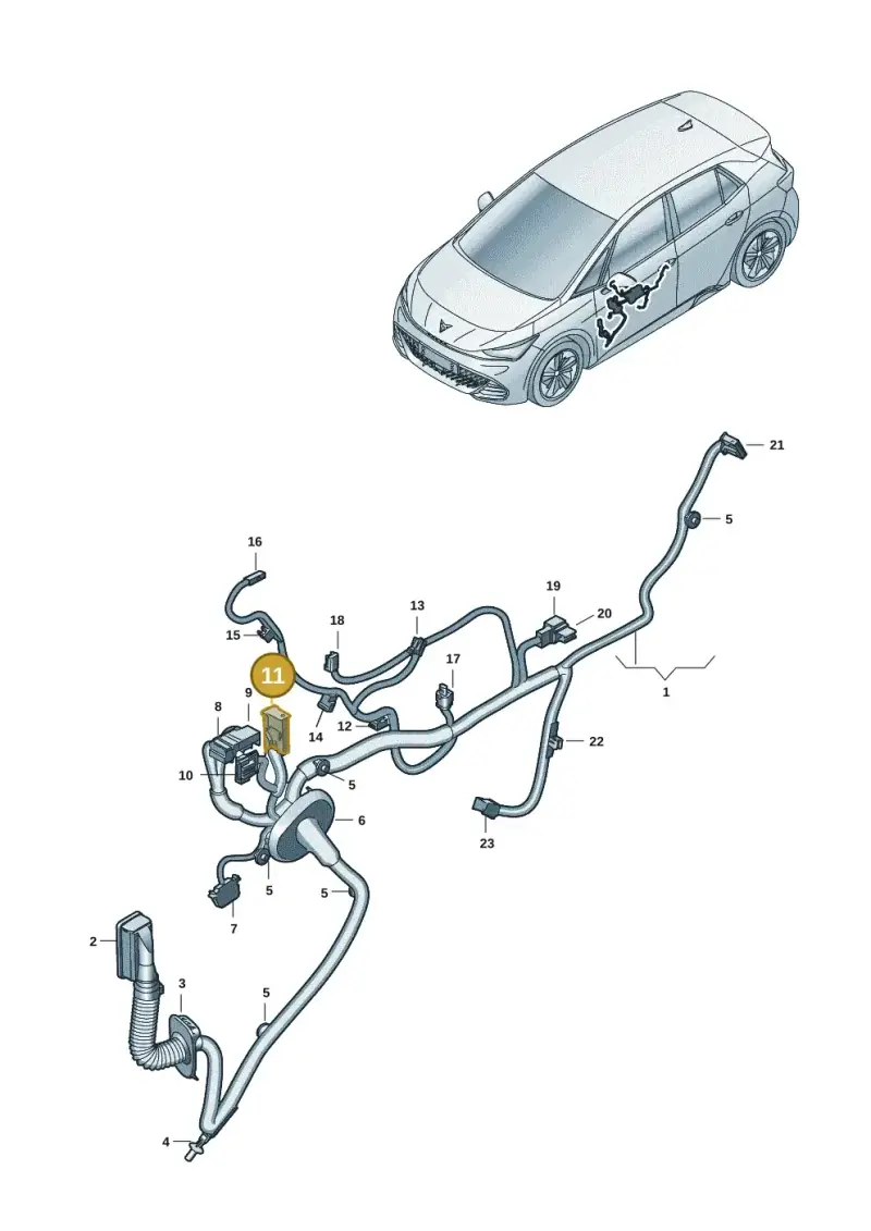 4M0972977 — SEAT CUPRA Born (2021-) diagram 10s972033, position 11