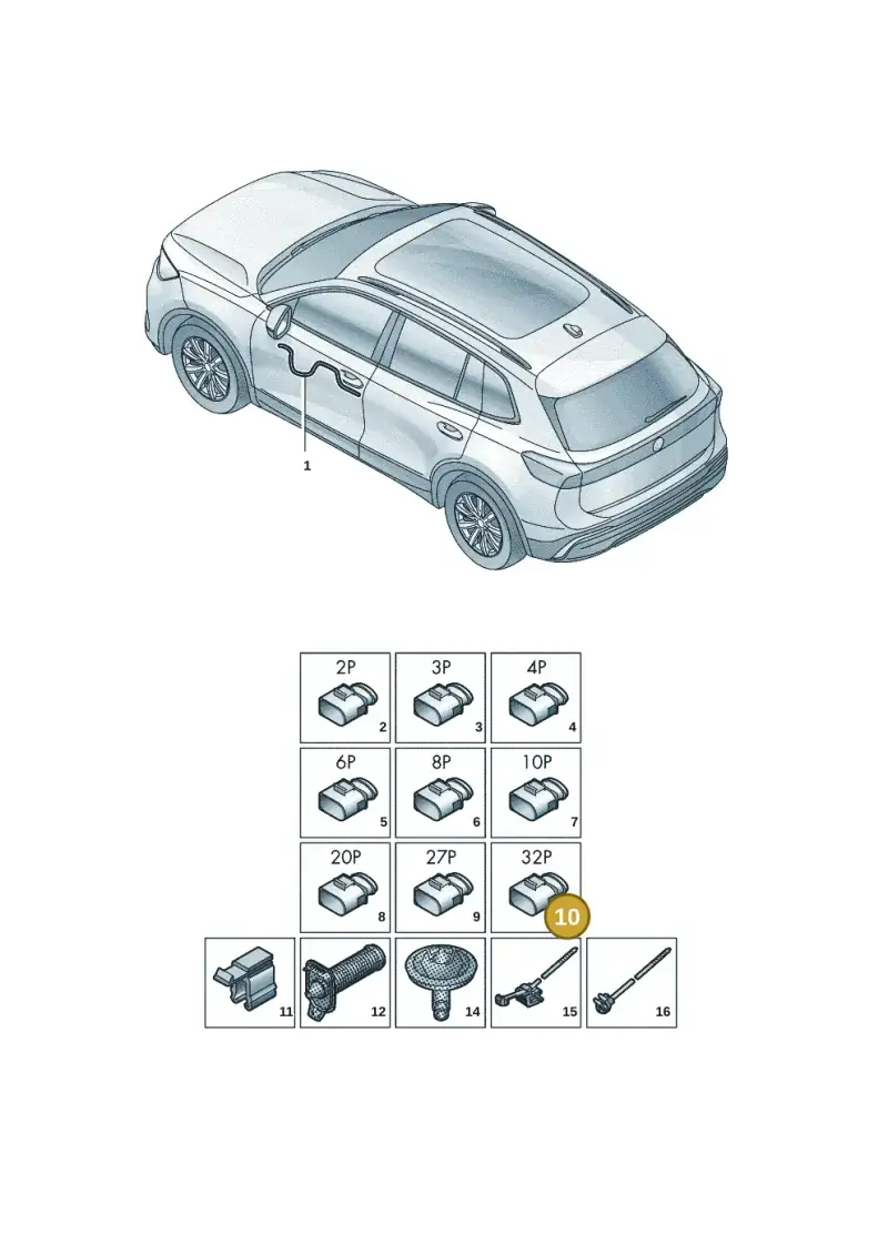 4M0972977 — Volkswagen Tiguan (2023-2025) diagram 57x972300, position 10