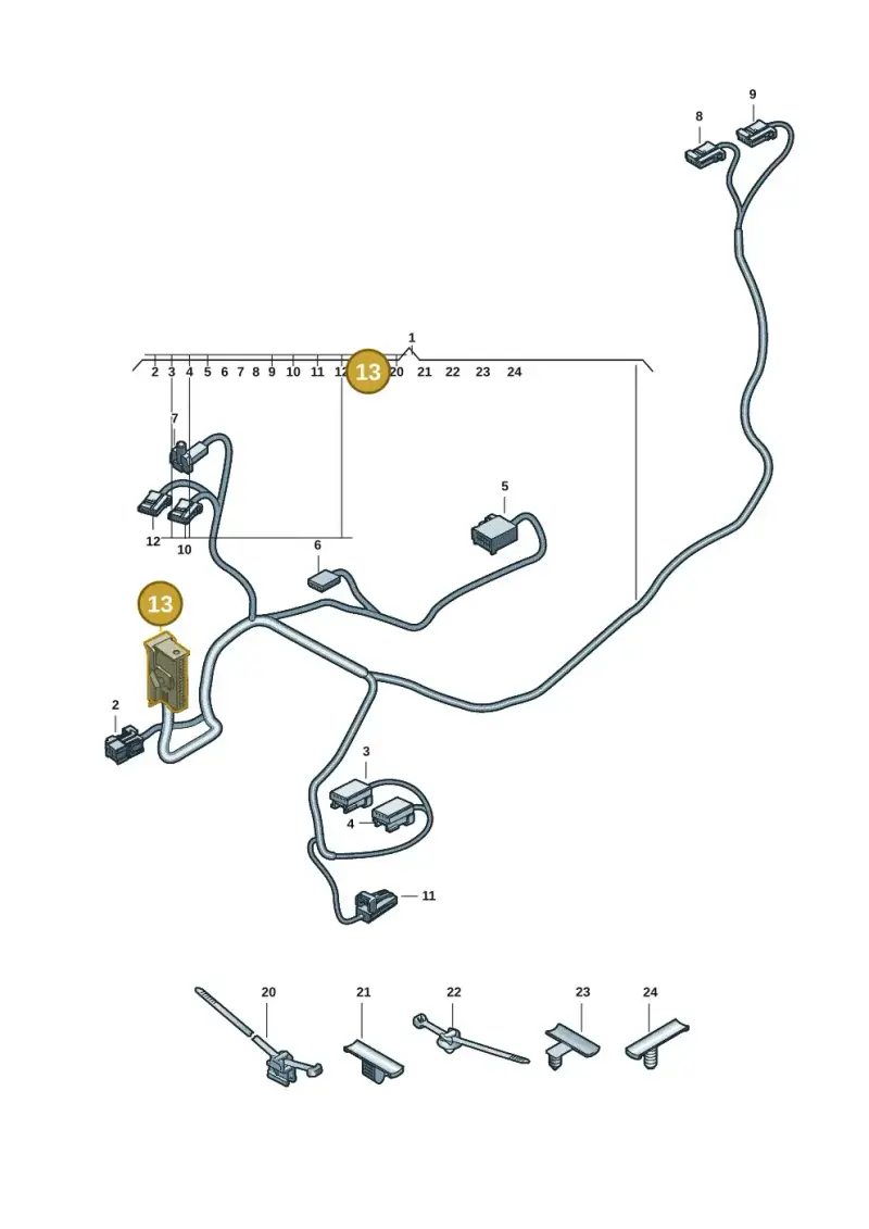 4M0972977 — Audi A5 Limousine (2024-2025) diagram 8wk972400, position 13