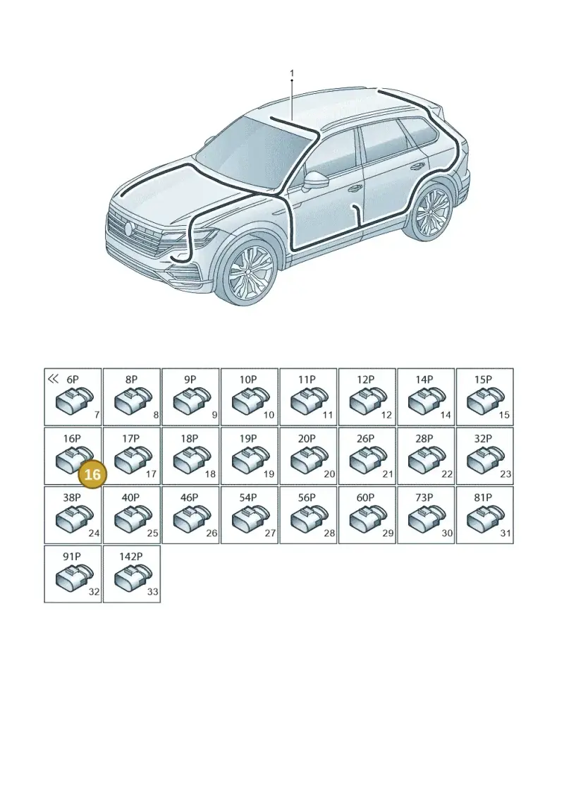 4M0973716 — Volkswagen Touareg (2017-2025) diagram 439971810, position 16