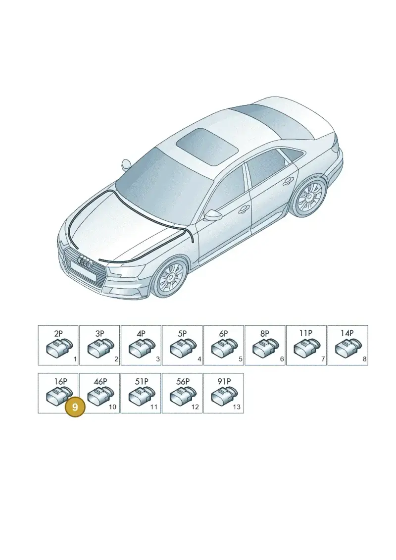 4M0973716 — Audi A4L 2.0 (2016-) diagram 849971810, position 9