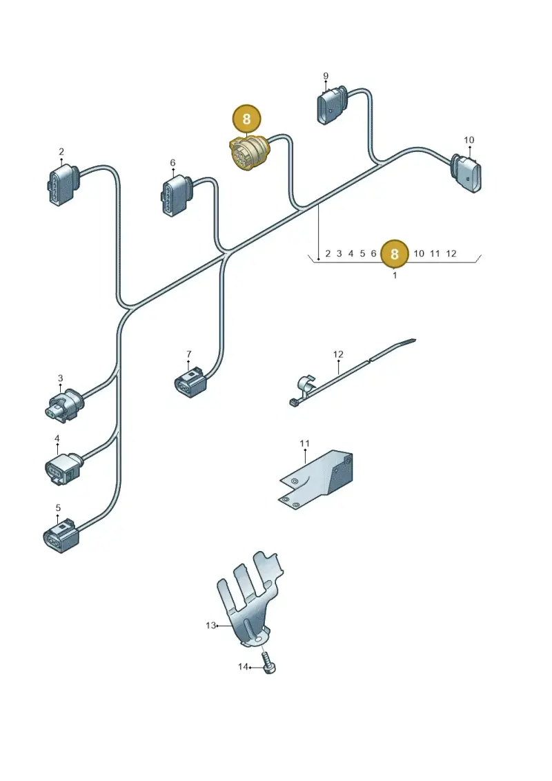 4M0973716 — Audi Q8 (2018-2025) diagram 859971650, position 8
