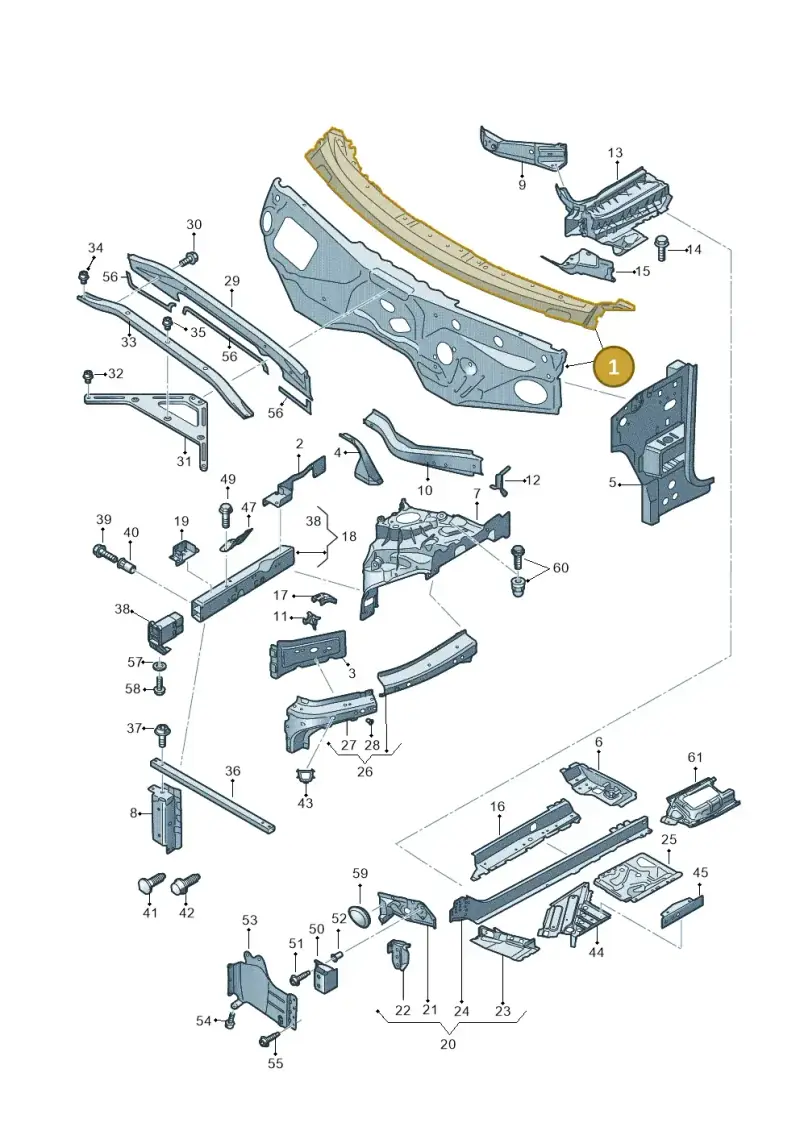 4M1805431L — Audi Q8 (2018-2025) diagram 429805000, position 1