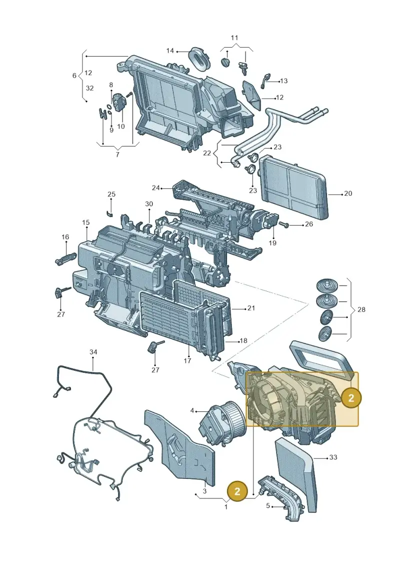4M1819229 — Audi A4L 2.0 (2016-) diagram 216820210, position 2