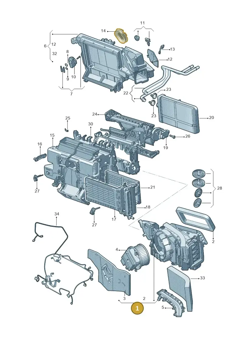 4M1820024 — Audi A4L 2.0 (2016-) diagram 216820210, position 1