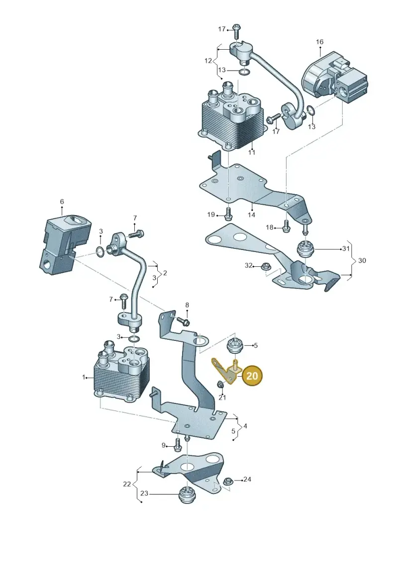 4M1820195A — Audi Q7 qu. 3.0 TDI (2015-2019) diagram 859260500, position 20