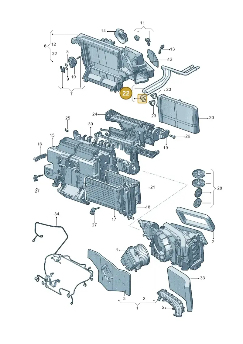 4M1898037 — Audi A4L 2.0 (2016-) diagram 216820210, position 22