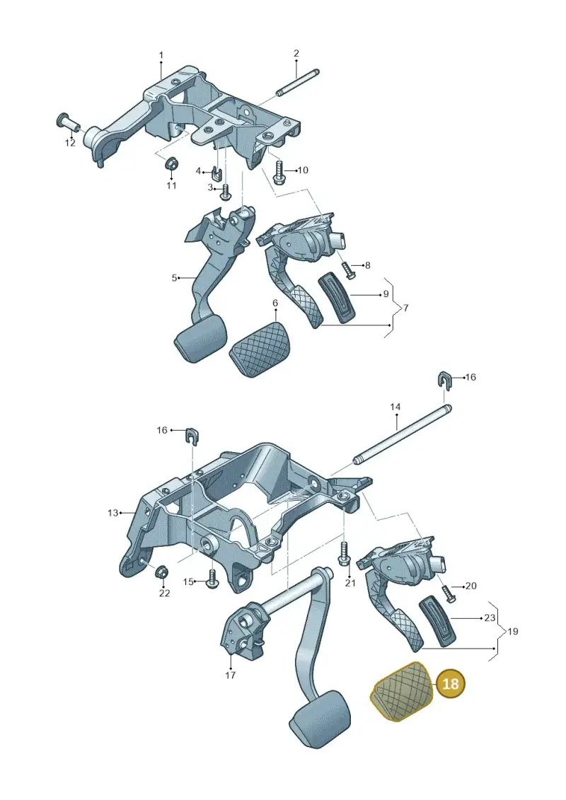 4M2723173 — Audi A8L (2017-2022) diagram 838723250, position 18